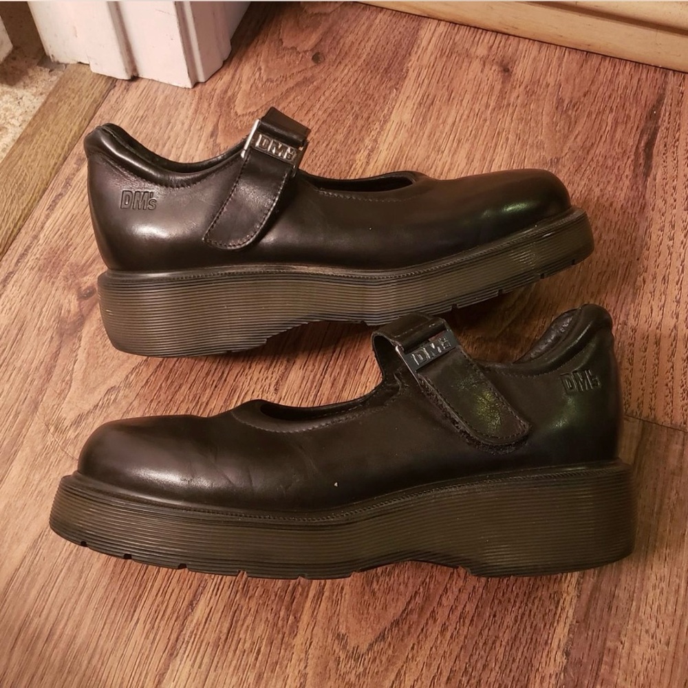 Dr. Martens “Made in England” Black Leather Platform Mary Janes